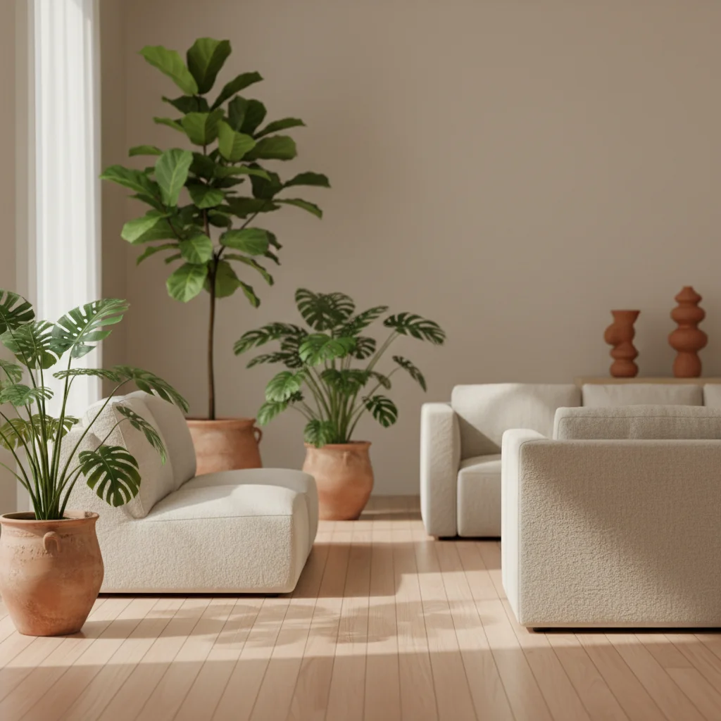 Heldere vergaderruimte met ronde tafel en stoelen, klaar voor een teambijeenkomst